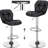 Adjustable Modern PU Leather Swivel Bar Stools with Backrest-105348914