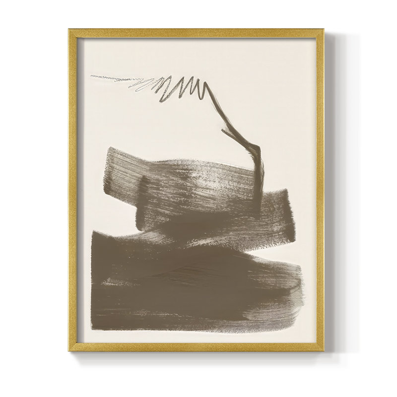 «Half Full I», reproduction encadrée - bois massif, H 21 po x l 17 po, Doré