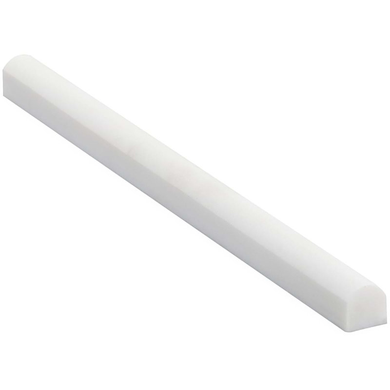 Bianco Dolomite .75x12 Honed Marble Pencil Liner