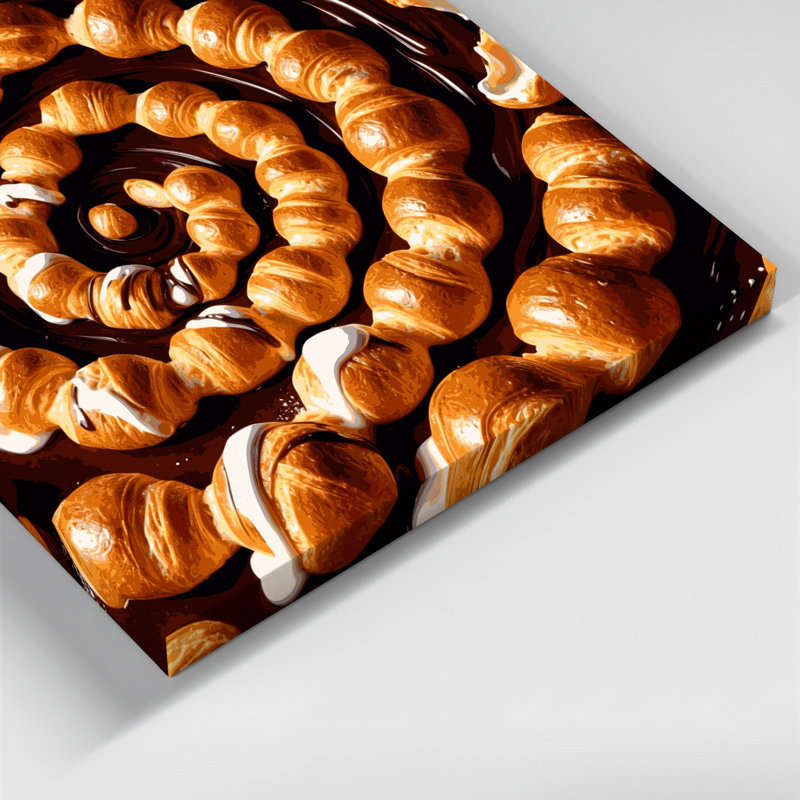 Art mural sur toile, "Desserts profiteroles", H 16 po x l 16 po