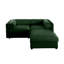 Eliezer 2-Seater Chenille Sectional Sofa with Ottoman-1477551619