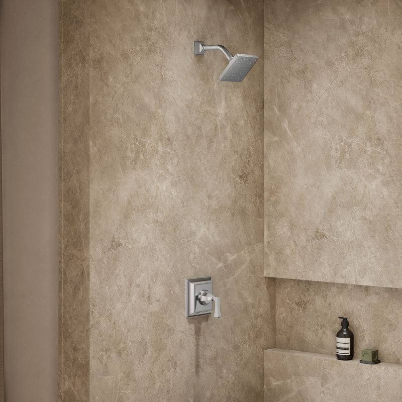 Ensemble de garniture de douche Stately Rite-Temp, Chrome poli