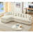 127''  Large Sectional Sofa ,Elegant Curved Design ,High-Resilience Foam ,Ten Back Cushions,L-Shape Left Sofa,No Assembly  Required(Soft Fabric)-943504275