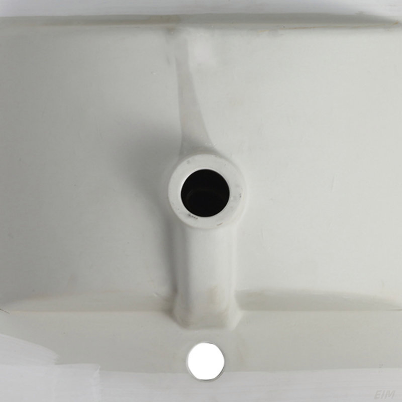 Plateau de meuble-lavabo en céramique 24 po, P 24 po x l 18,3 po x H 6,7 po (seulement le lavabo), Blanc