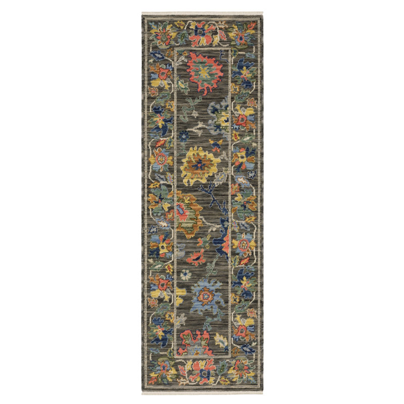 Anneli Vintage Oriental Grey/ Multi Area Rug, Runner 2' x 6'3"