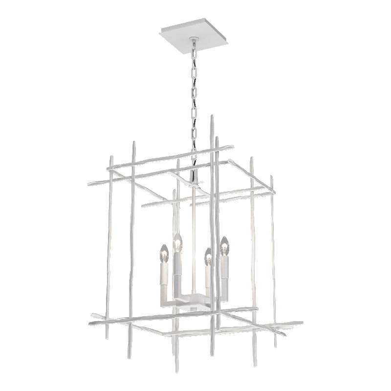 Tura - Light Rectangle Chandelier, White, Small