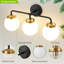 Luminaire de salle de bain à intensité variable avec abat-jour en verre soufflé à la main Karlei-362368878-362423861-367042661
