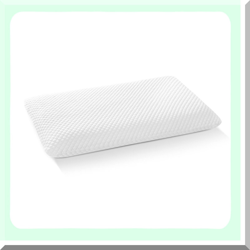 UltraSlim Queen Memory Foam Pillow - 2.75" Thin Design for Stomach & Back Sleepers. Cervical Neck Alignment for Deeper Sleep.