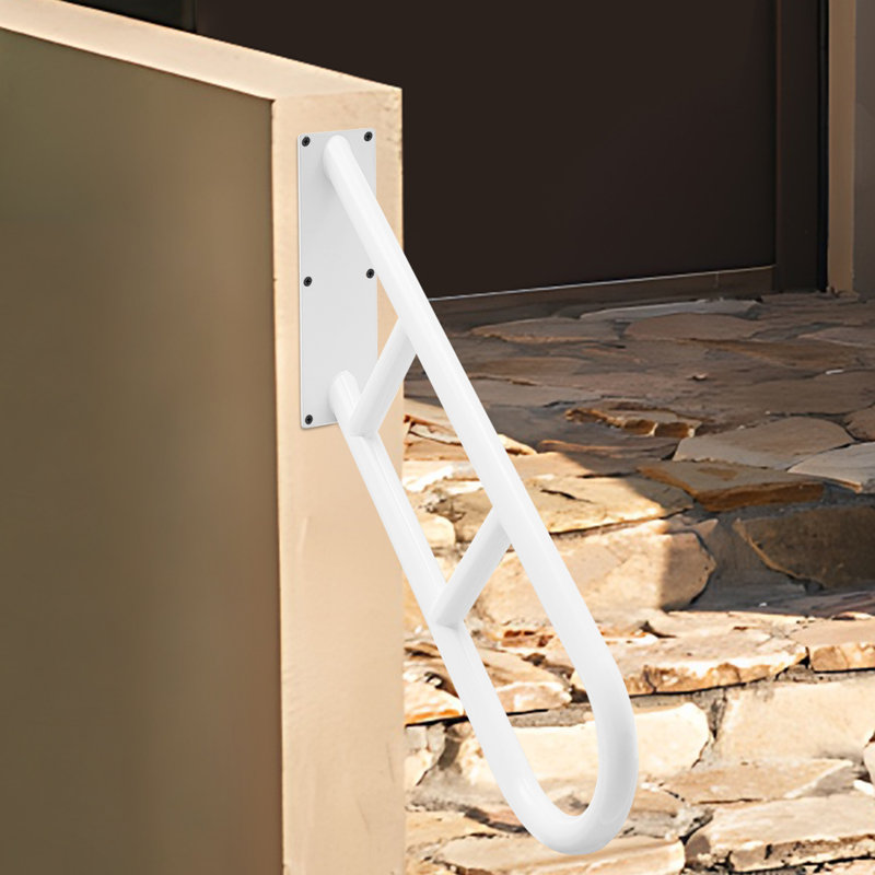 Double Wall Mounted Stair Handrails, White