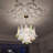 5 Light Dimmable French Style Colorful Glass Crystal Chandelier