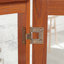 2 Doors Curio Cabinet With Tempered Glass Doors, Curio Cabinets With Mirrored Back Panel And Adjustable Shelves, Lighted Display Cabinet For Home, Office Light Bulb Included DARK OAK