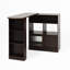 Armoire à 6 espaces de rangement avec plateau rotatif et vernis noyer pour les espaces de style moderne