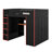 Full Size Wood Loft Bed With Desk,Wardrobe,Ample Storage Space And RGB LED Light-117530357