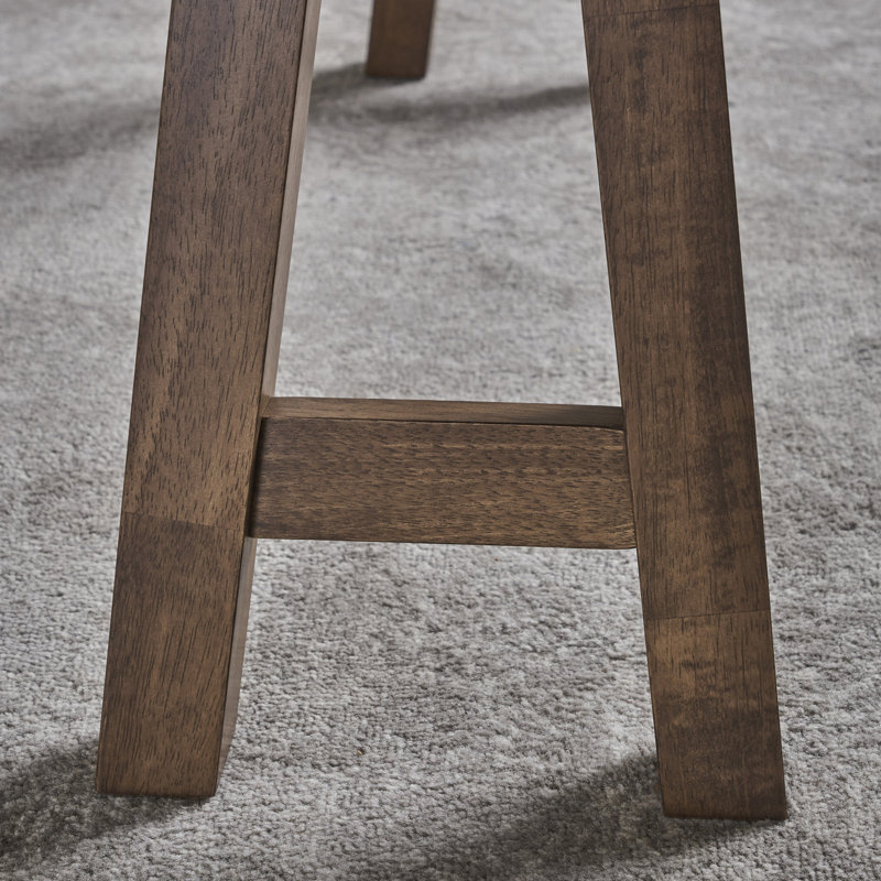 Pilla 6 - Person Trestle Dining Set, Walnut, Black
