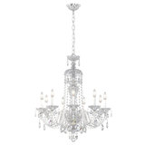 Sterling 9 Light 27in x 31in Chandelier in Gold with Clear Heritage Handcut Crystals