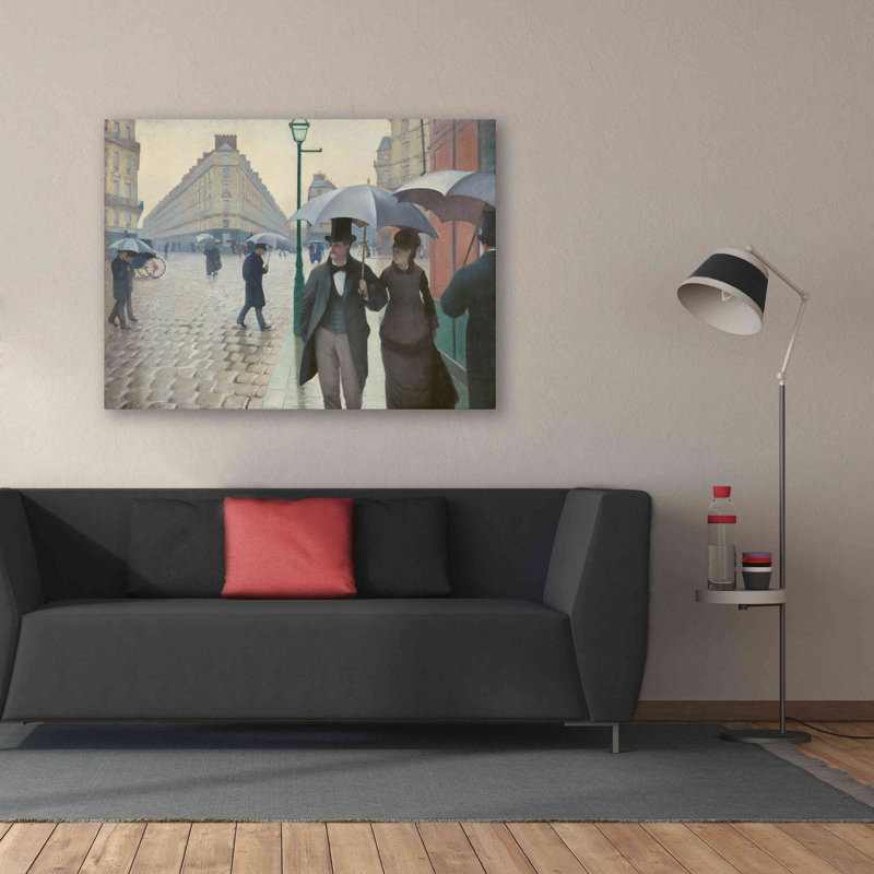 «Paris Street; «Rainy Day» par Gustave Caillebotte, art mural sur toile, H 40 po x l 54 po