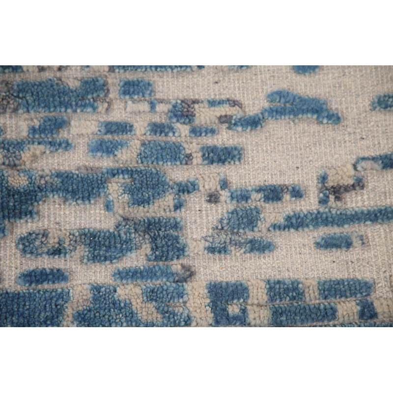 bLUE Abstract Oriental Area Rug 8x10