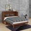 Grand lit escamotable, armoire-lit en bois de pin avec centrale électrique et panneau de décoration en rotin-1321383970
