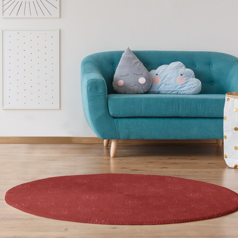 Chenille Indoor Rug, Round 5'