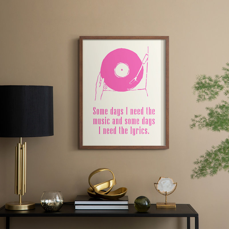 «Sweet Melody II», reproduction encadrée - bois massif, H 15 po x l 12 po, Noyer
