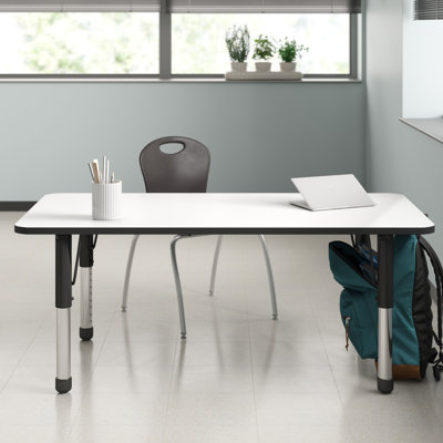 Rectangle Dry-Erase Activity Table with Adjustable Legs