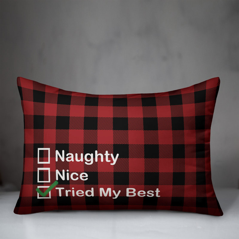 Plaid Reversible Throw Pillow