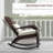 Outdoor Wicker Adirondack Rocking Chair, Patio Rattan Rocker Chair With High Back, Seat Cushion, And Pillow For Garden, Porch, Balcony-799761857-799761862