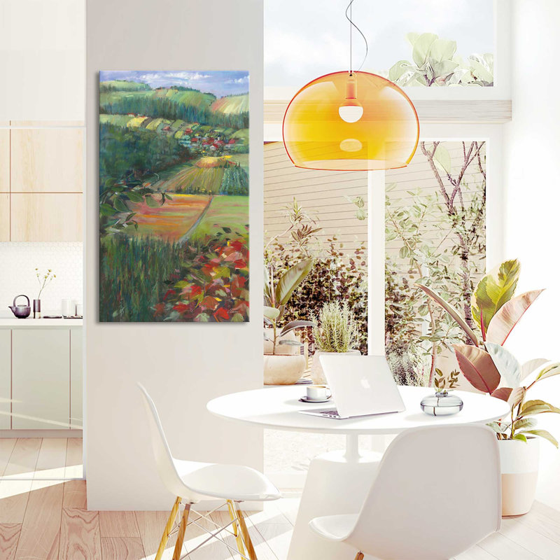 Country Fields par Carol Rowan - Peinture, Toile tendue, H 40 po x l 24 po x P 1,5 po