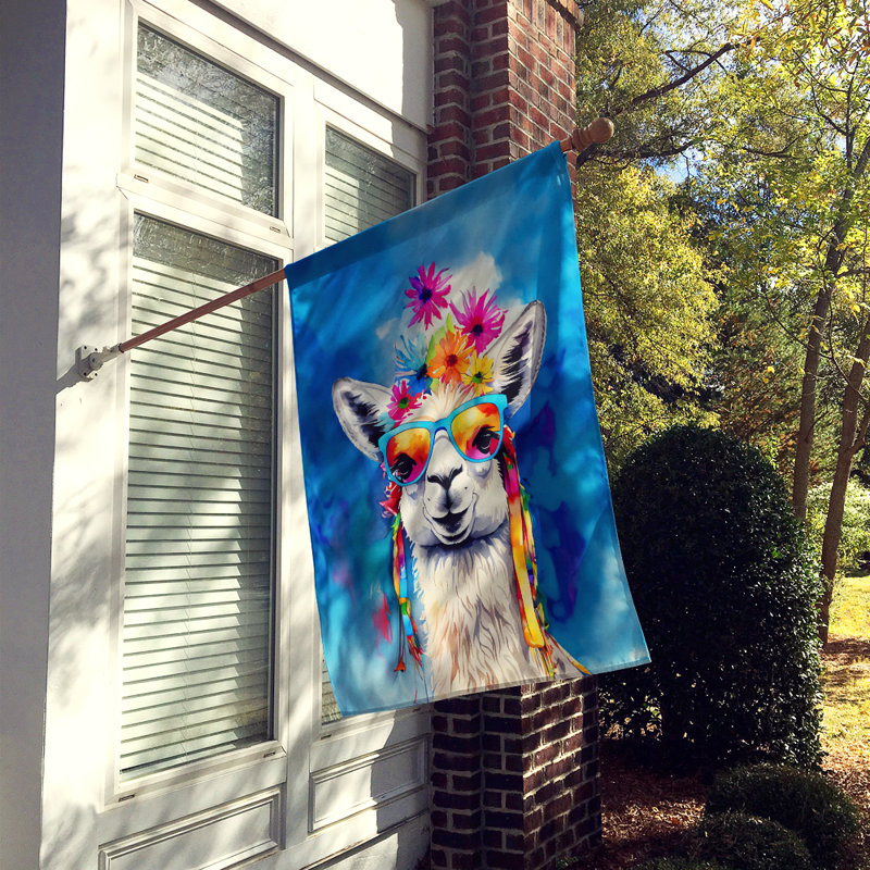 Drapeau de maison de lama hippie