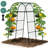 Garden Arch Trellis For Climbing Plants, 90.6 In. Tall Metal Garden Arch With Nylon Netting & Plant Ties, Outdoor Garden Trellis For Roses, Grapes, Cucumbers & Flowering Vines-1486020378