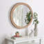 Miroir mural rond de 27,5 pouces pour meuble-lavabo, miroirs ronds en bois
