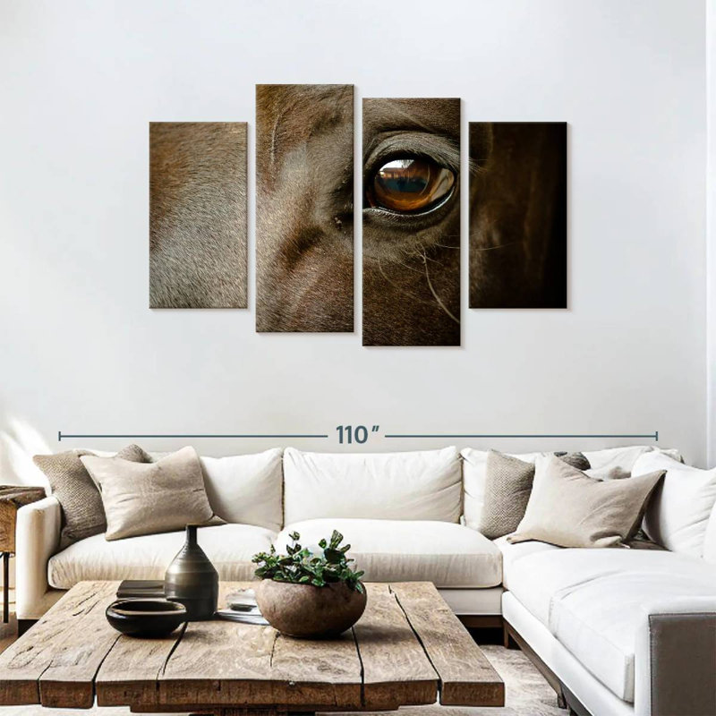 Brampt œil de cheval noir, H 48 po x l 75 po