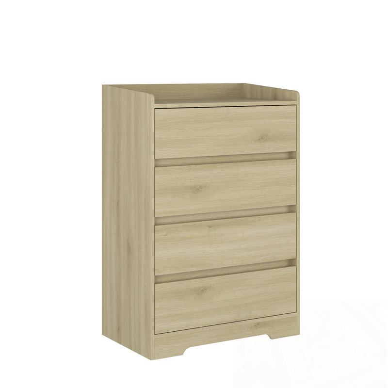 Commodes d'appoint à 4 tiroirs, Naturel