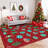 4x6ft Washable Christmas Ball Print Accent Rug w/ Non-Slip Backing,Stain-Resistant Low Pile Xmas Holiday Carpet-1185426193