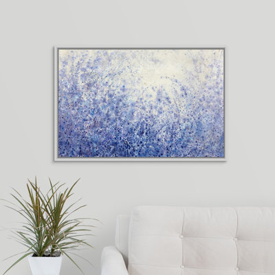 « blue jardin escape », peinture sur toile