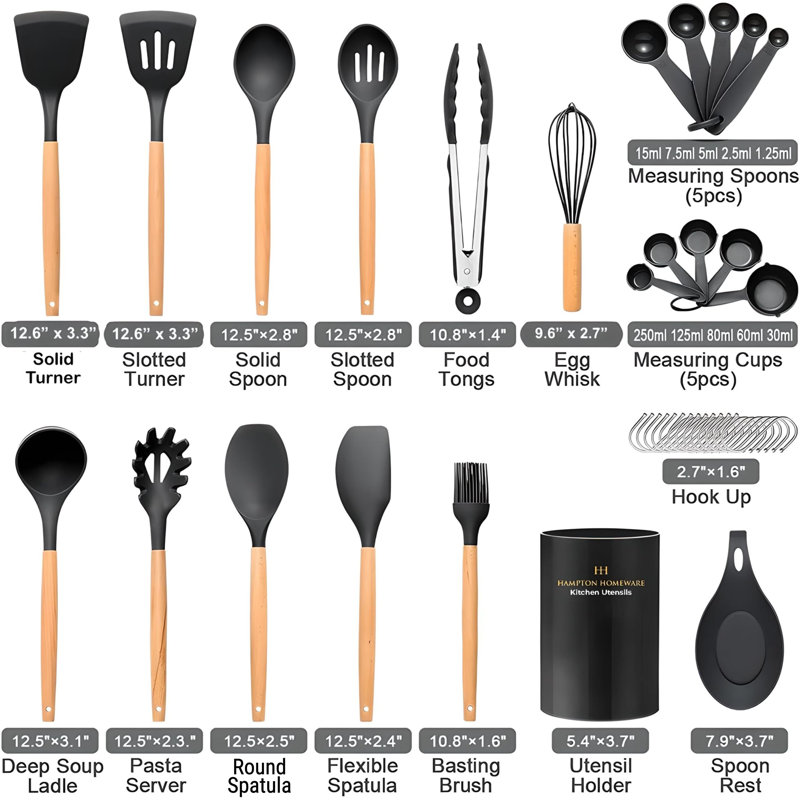 Wuyi Utensil Set, Black