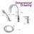 Deck Mounted Waterfall Tub Filler - 4" Package Height And Stainless Steel Hose 3 Roman With Design 9.87 Lb Product Weight-121628366