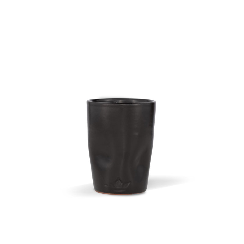 Ensemble de 4 tasses en céramique dentées, Noir