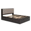 Lit plateforme fonctionnel en bois avec tête de lit, étagère à chaussures pratique et quatre tiroirs spacieux pour l'organisation de la chambre à coucher