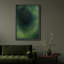 Art mural encadré, impression abstraite vert foncé pour la décoration du salon-118150022-120327982-118150021