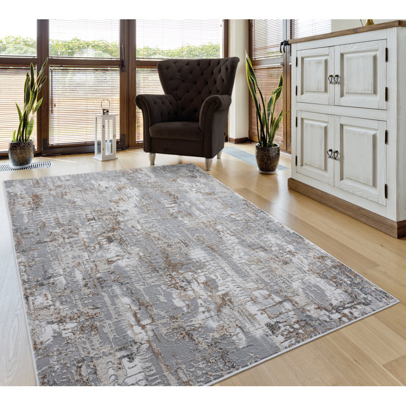 Abstract Indoor Rug, Rectangle 12'6" x 15'