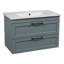 Meuble-lavabo mural simple avec plateau en céramique et miroir 25,6 po Ariock