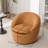 Modern Teddy Fabric Barrel Basic Accent Chair, 360° Swivel-1650060913