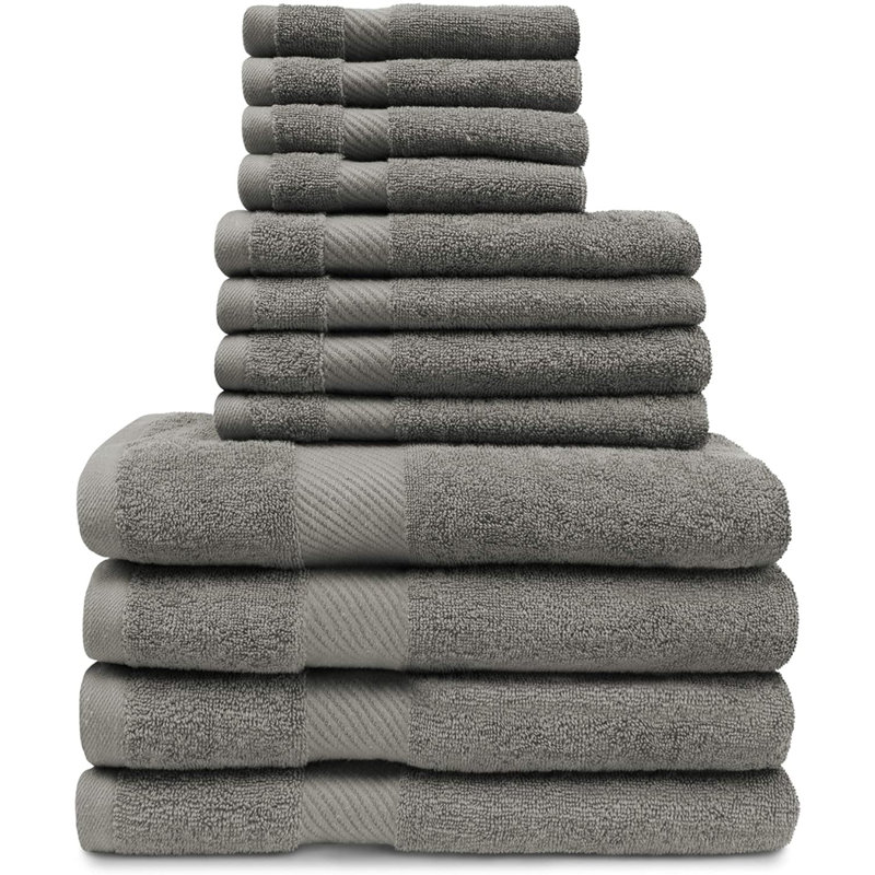 Cotton Super Plush Mulit-Size Set, Dark Gray