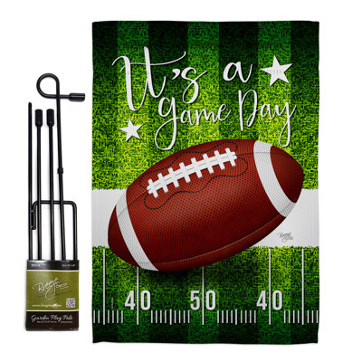 Double Sided 18.5'' H x 13'' W Polyester Flag Set