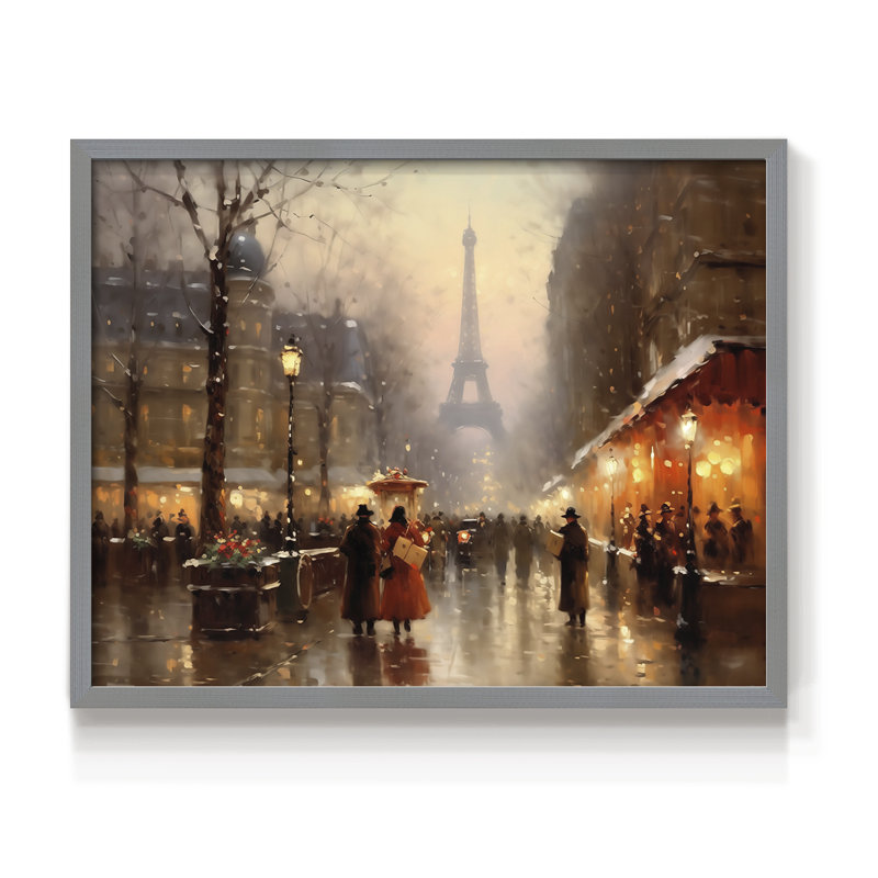 Chirstmas Art-CDXXV -Framed Print - Restickable, H 8 po x l 10 po, Gris