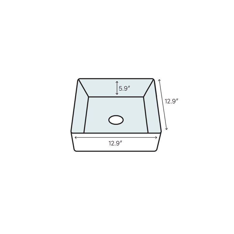 Lavabo de salle de bain vasque carré Mini Nova