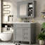 Meuble-lavabo de 30 po avec lavabo en céramique et armoire à pharmacie-1514939780