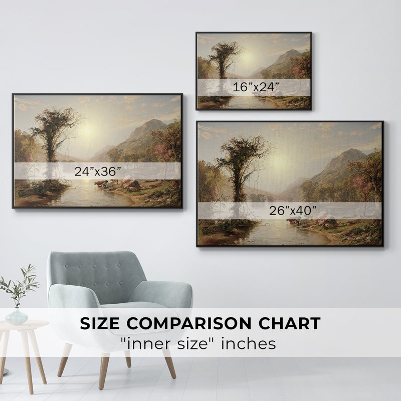 «Vintage Landscape - XXII» sur toile, Noir, H 27 po x l 41 po