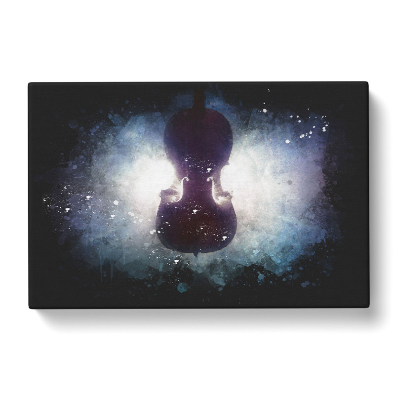 Submerged Cello - Wrapped Canvas, 35cm H x 50cm W x 3cm D
